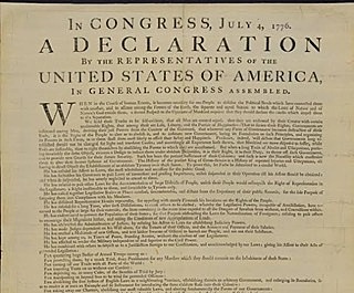 Declaración de la Independencia de los Estados Unidos.