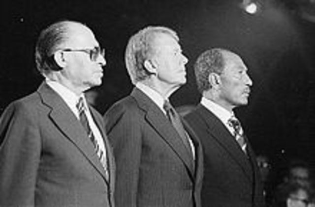 •	Jimmy Carter negotiates the Camp David Accords to promote peace in the Middle East