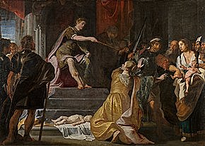 Solomon decides on the baby