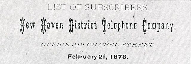 first telephone directory with 50 people listed