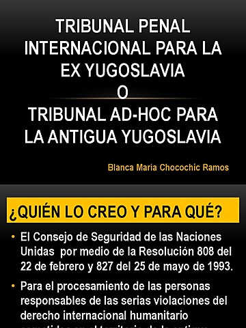 ONU crea el Tribunal Penal Internacional para la Ex Yugoeslavia.