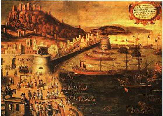 Expulsión de los moriscos por el puerto de Alicante.