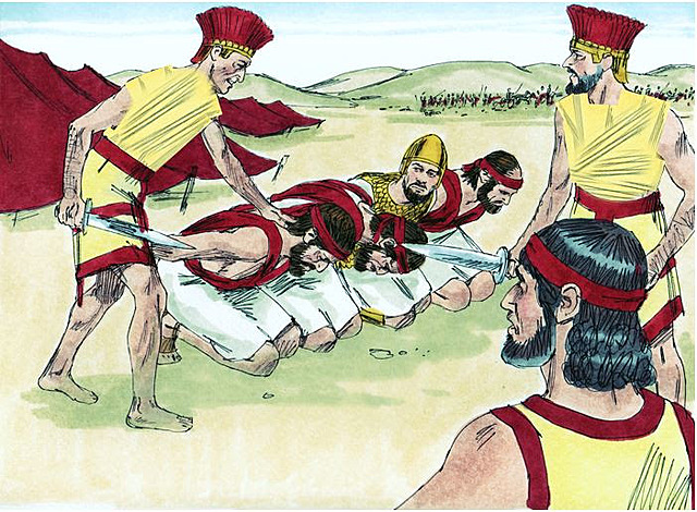David gives Saul's sons to the Gibeonites