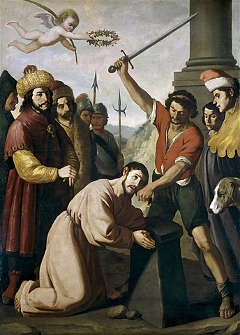 The apostle James is martyred by Herod Agrippa 1 in Jerusalem