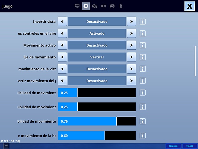 Va a borrar mi sensibilidad en el juego