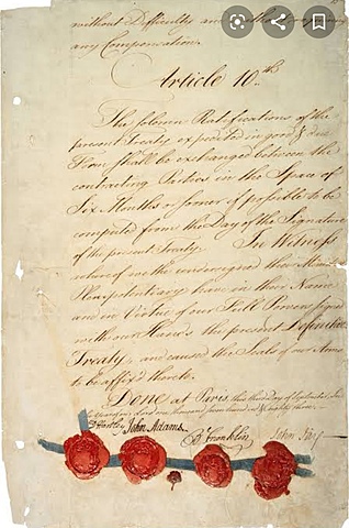 Reconocimiento de Independencia de E.U por parte de Inglaterra