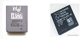 INTEL AMD IBM  80386