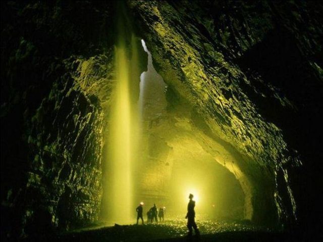 i explored underground caves in Africa
