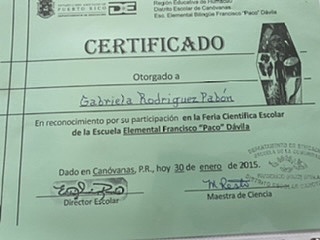 Competí en Feria Cientica en 2015