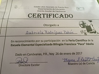 Competí en Feria Científica 2017