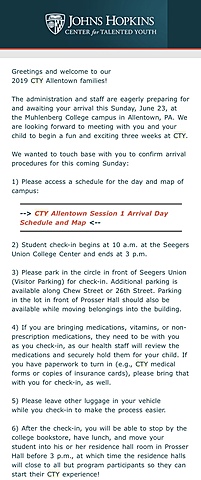 Empeze curso en Center of Talented Youth; segunda vez