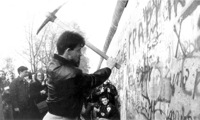 Berlin Wall demolition begins