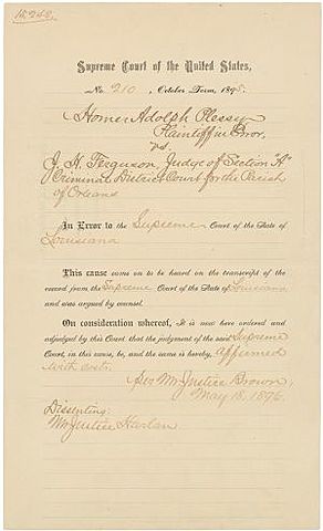 Plessy v. Ferguson Doctrine