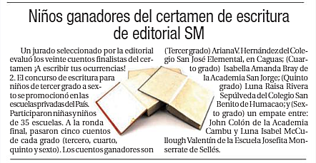 I won an SM short story contest.