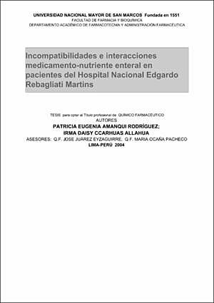 Incompatibilidades e interacciones medicamento nutriente-enteral