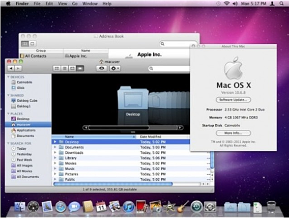 Aug 28, 2008: Mac OS X 10.6 "Snow Leopard"