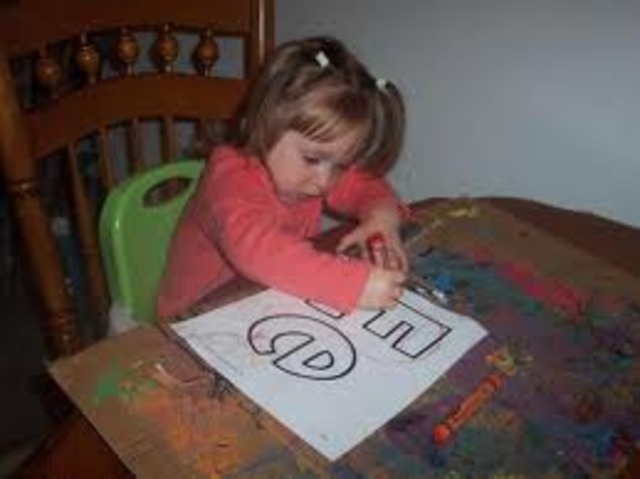 starts to recognize their ABC's (28 mnths)