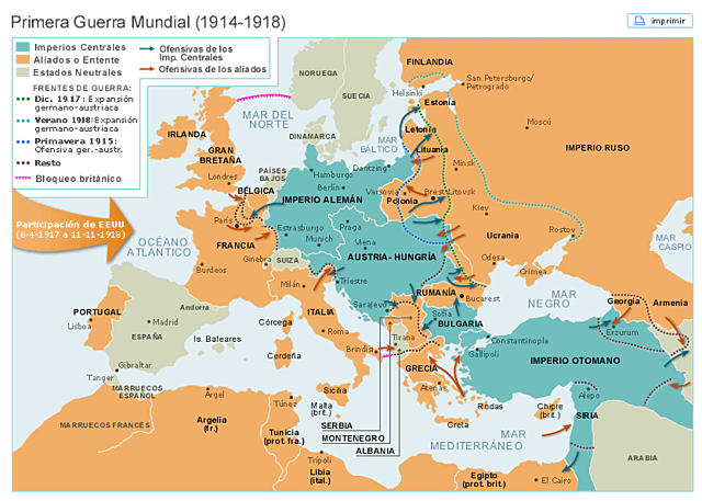 1914 Herrialde berrien sarrera gerran,