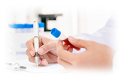 Αναγραφή των στοιχείων του ασθενή στα κατάλληλα σωληνάρια.