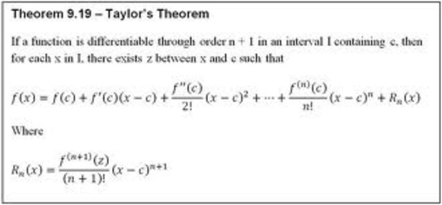 Taylor Series Review