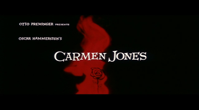 First title sequence for Preminger's Carmen Jones