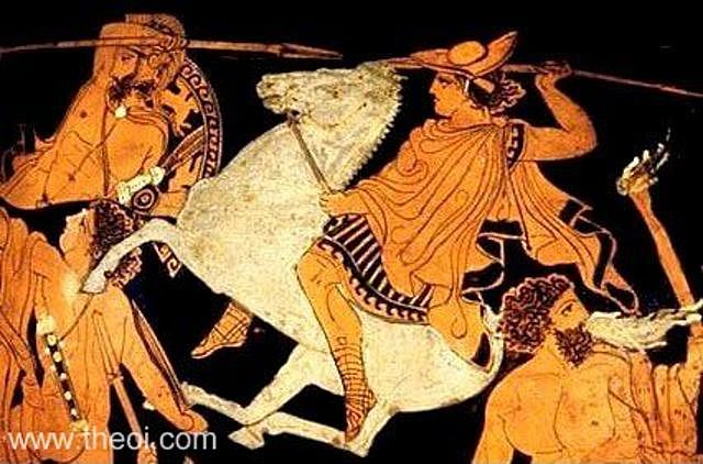Ares fights with the Trojans
