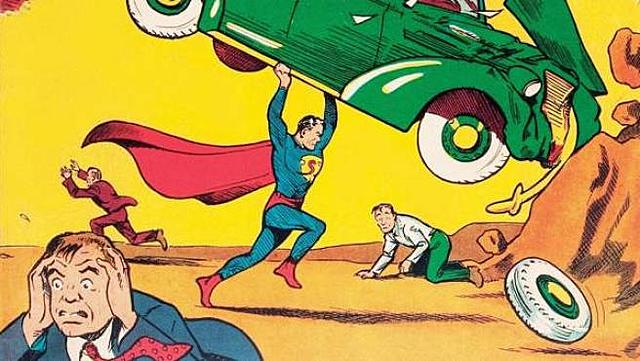 Primera aparició de Superman a la Revista Action Comics de Jerry Siegel i Joe Shuster.