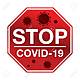 142540978 a stop sign with the message stop covid 19 illustration
