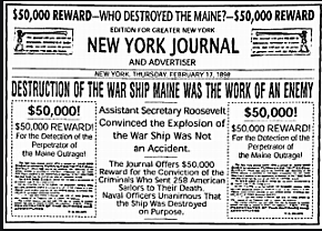 Yellow Press begins to shape American Public Opinion with Respect to Cubas civil war