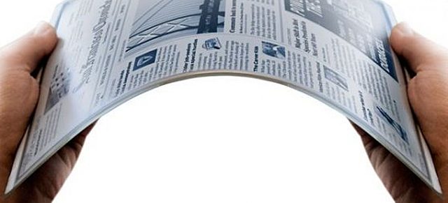 Papel electrónico flexible.