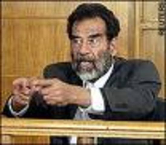 Saddam Hussein goes on trial