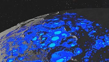 Existe agua en la luna.