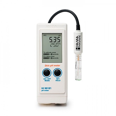 sensor portátil de pH para la piel.