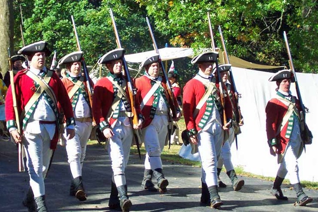 British march threw Danbury