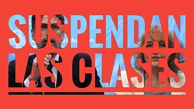 Suspensión de clases por 14 días en todos los niveles educativos, públicos y privados, y organización de un mecanismo que garantice la alimentación diaria a los estudiantes que asisten a centros donde almuerzan.