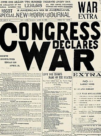 U.S. declares war on Spain