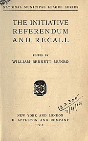 Initiative, Referendum, and Recall