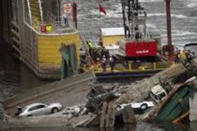 The I-35W Mississippi River Bridge collapses