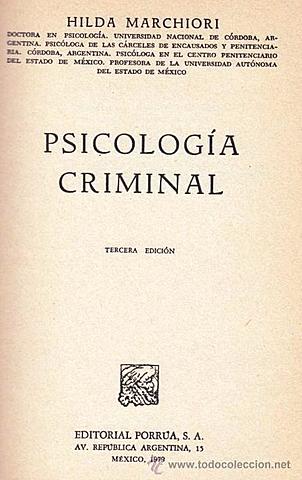 La psicóloga argentina Hilda Marchiori escribe un compendio de libros sobre ciminología