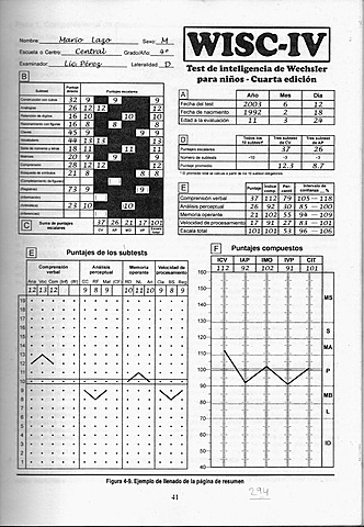 Wechsler para niños