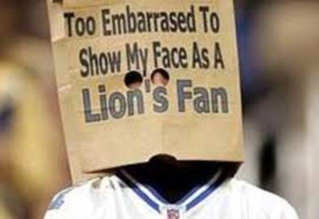 The first time in National Football League history that a team went winless in a 16-game season.