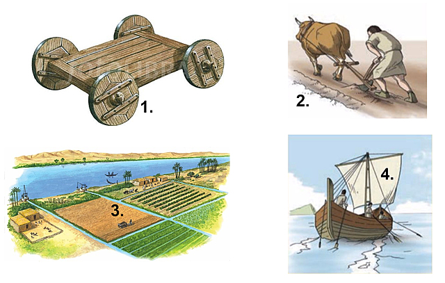 Nous invents (la roda, la vela, l'arada i el regadiu)
