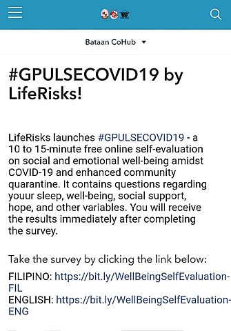 Bataan CoHub featured #GPULSECOVID19