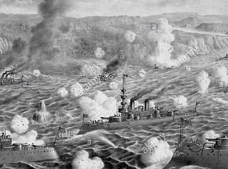 Destruction of the Spanish fleet in Cuba
