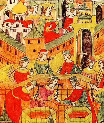 1555–1560гг. Строительство Покровского собора в Москве (храма Василия Блаженного). Архитекторы Барма и Постник