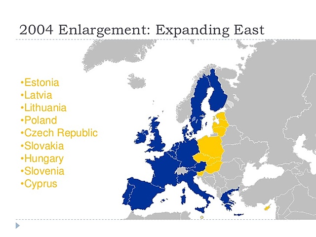 Észtország, Lettország, Litvánia, Lengyelország, Csehország, Szlovákia, Magyarország, Szlovénia, Málta, Ciprus