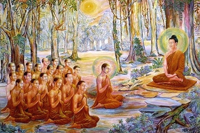 Theravada Buddhism established in Southeast Asia.