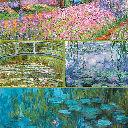 20 Water lily paintings by Claude Monet