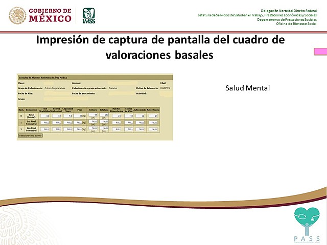 2DA PARTE: CUADRO DE VALORACIONES INICIALES