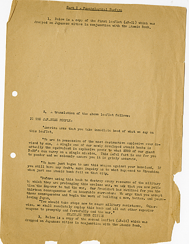 Japan was Warned About the Bombs